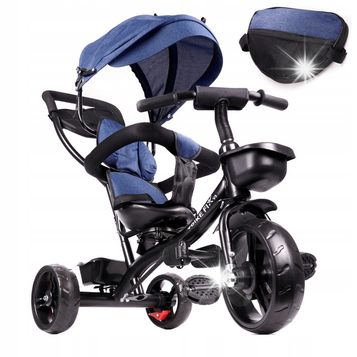 TRIKE FIX LITE gyerek tricikli, 1-5 év, nyomás nélküli kerekek, 105x94x52cm, többszínű