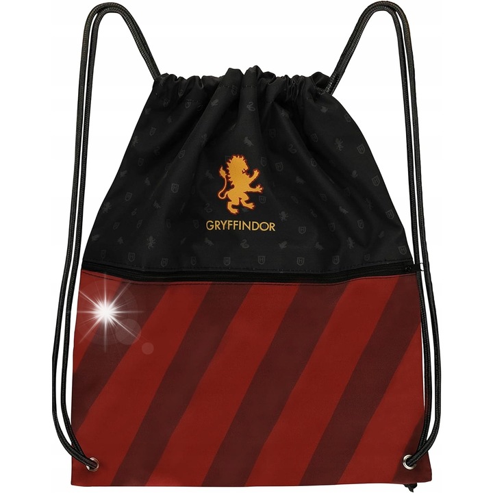 Harry Potter gyermek táska, Griffendél design, többszínű, zsinórral, nagy űrtartalmú