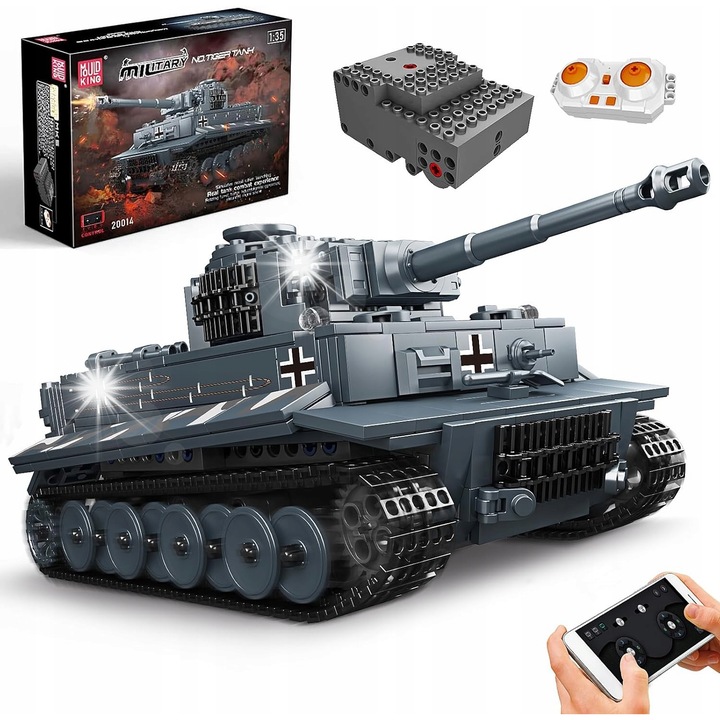 Masinuta militara cu telecomanda, set, ideal pentru sarbatori