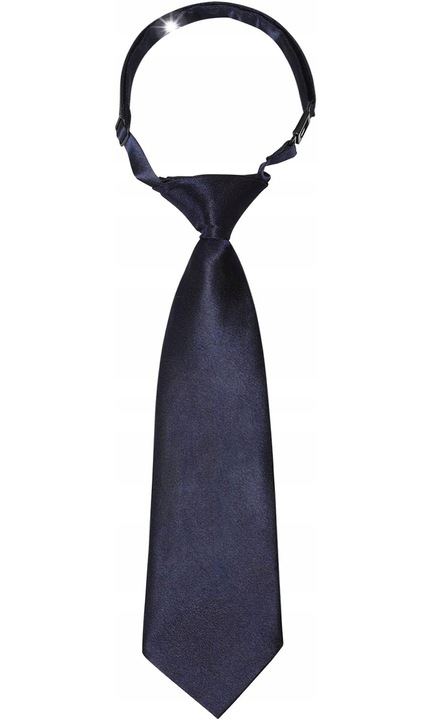 Cravata unisex, albastra, din poliester, prelegata, pentru copii 2-10 ani, set disponibil