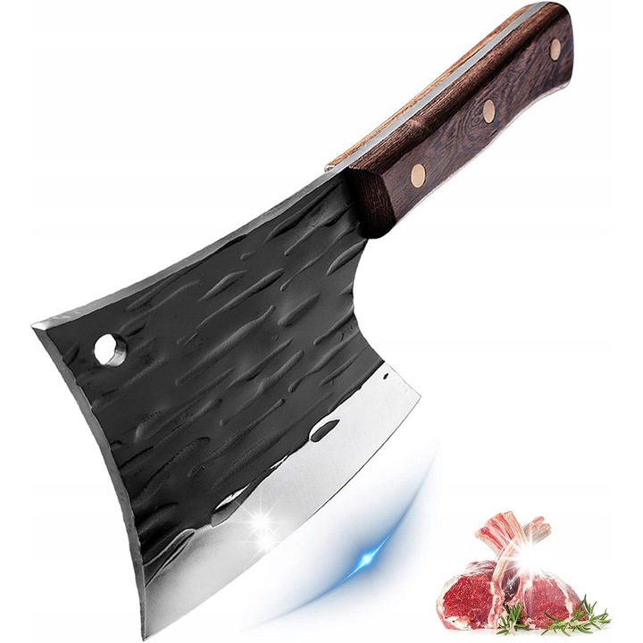 Tasak bucatarie, 17-20cm, lama din otel, maner din lemn, utilizare universala