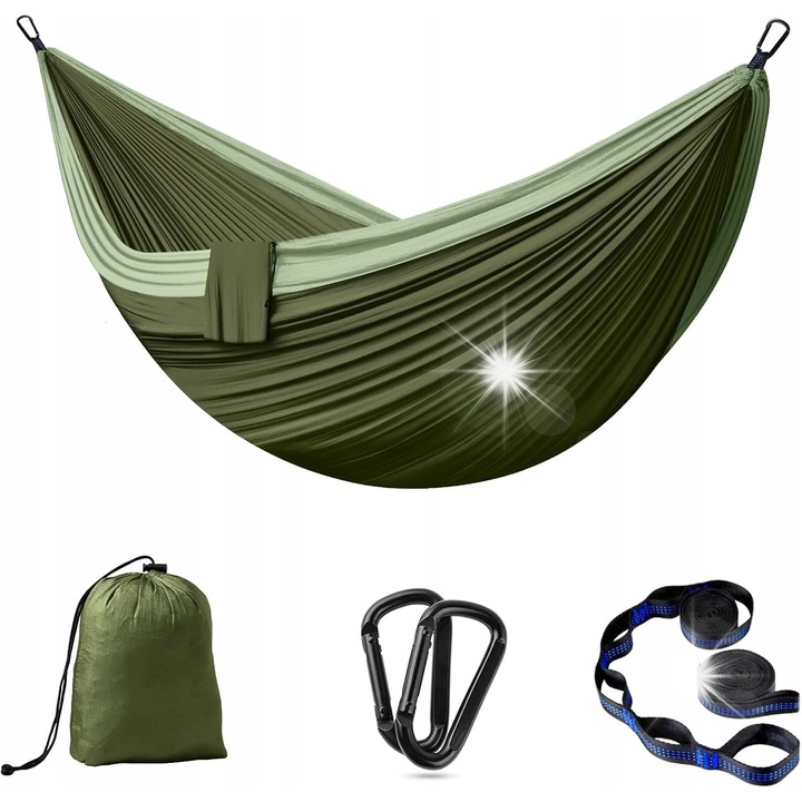 Хамак 300x200cm за 2 души, ултралек, издръжлив до 300кг, найлон, многоцветен