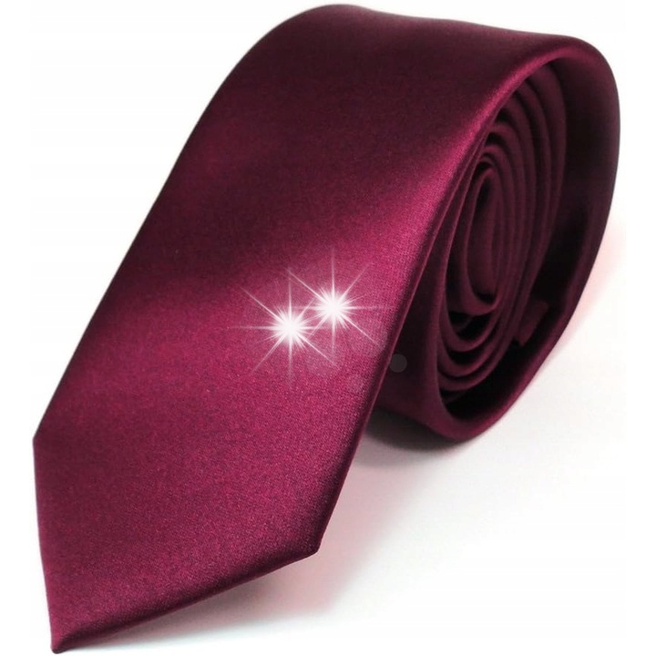 Cravata eleganta pentru copii, model clasic, rosu cu dungi albe, 120x6cm