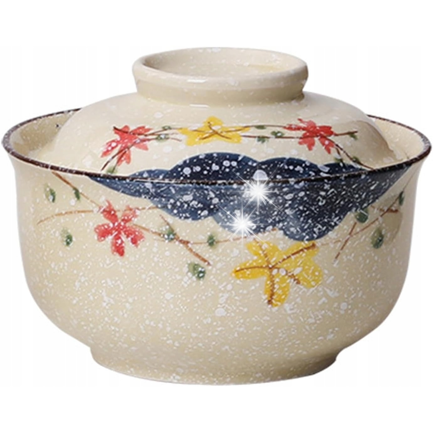 Bol de ceramică japonez 16,5x8,5cm, 800 ml, cu capac
