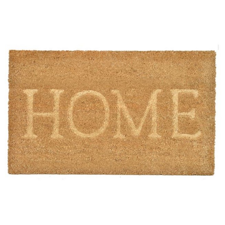 Covoras Intrare AB HOMES, Culoare Naturala, cu Mesaj „Home”, 75x45 cm – Accesoriu Primitor pentru Zona de Acces