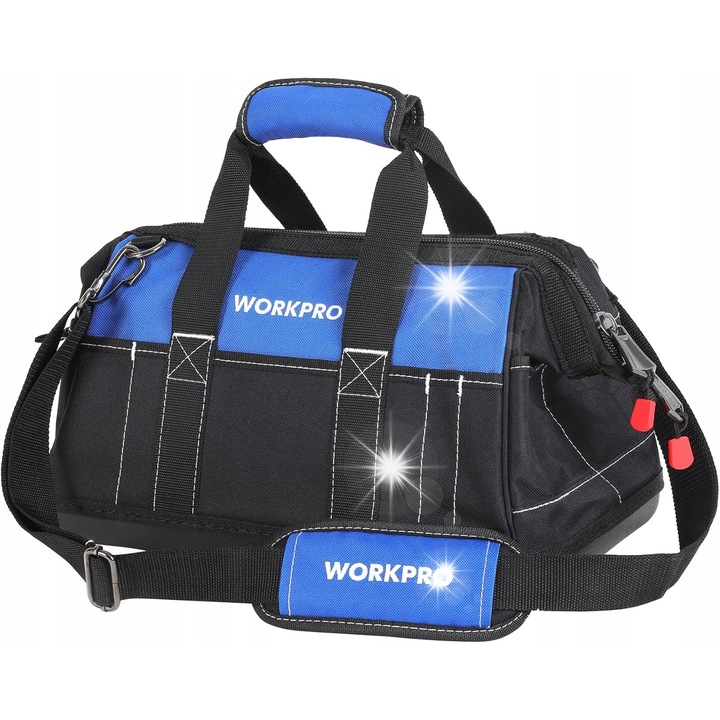 Szerszámtáska, 40 cm, 29 zseb, vízálló, 600D poliészter anyag