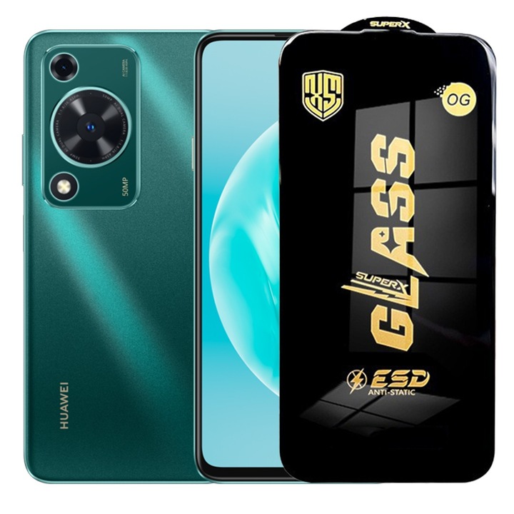 Folie de Sticla pentru Huawei Enjoy 70, Sticla Securizata ESD Antistatica, Super-X Privacy OG, cu Ma
