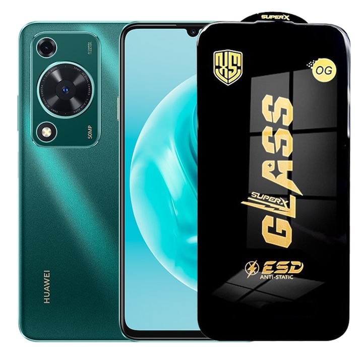Folie de Sticla pentru Huawei Nova Y72, Sticla Securizata ESD Antistatica, Super-X Privacy OG, cu Ma
