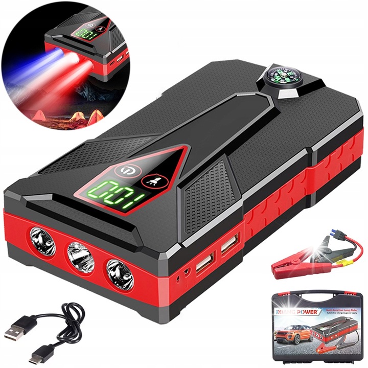 Redresor auto Jump Starter Booster 99800mAh cu lanterna LED