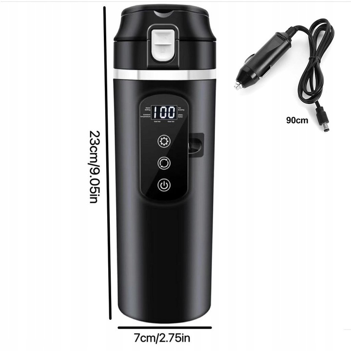 Fierbator auto 12V/24V, 420ml, 96W, incalzit termic