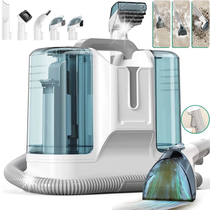 Aspirator cu spalare 450W, 1.8L + 600ML, pentru covoare si tapiterie