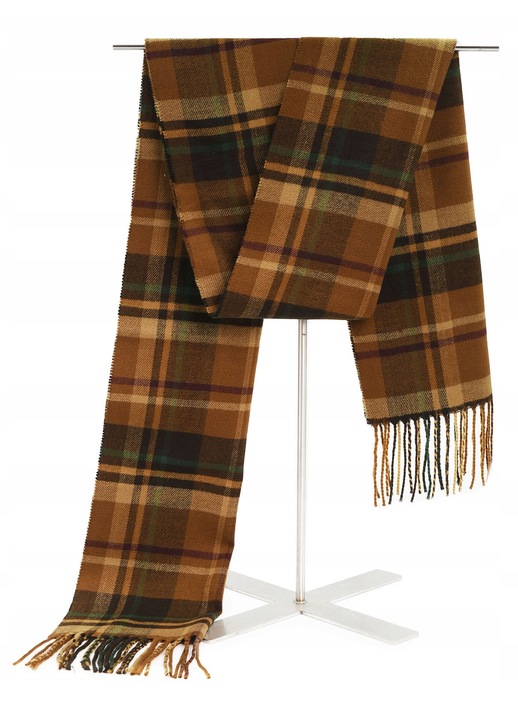 Sal Barbati Pako Jeans Culoare Caramel, Lana Acrilica Moale, 180x30cm