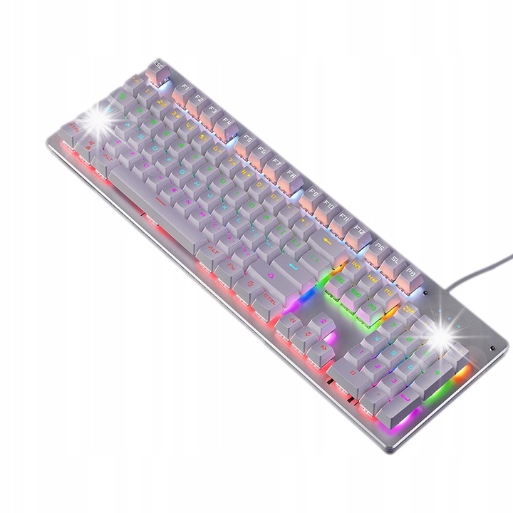 Механична гейминг клавиатура RGB, многоцветна подсветка, 358x137x37mm