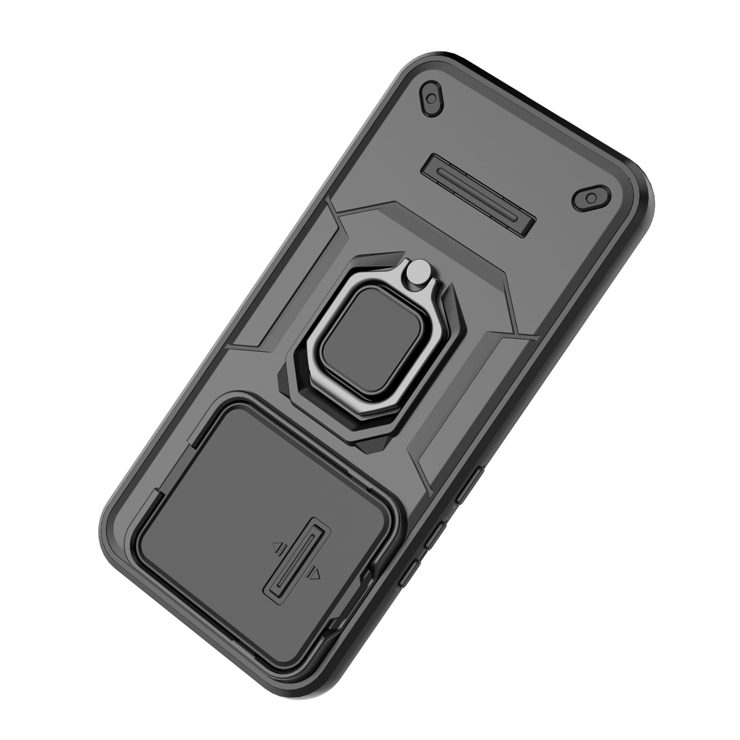 Husa telefon mobil pentru Xiaomi 15T Pro, TPU, suport pivotant 360°, negru