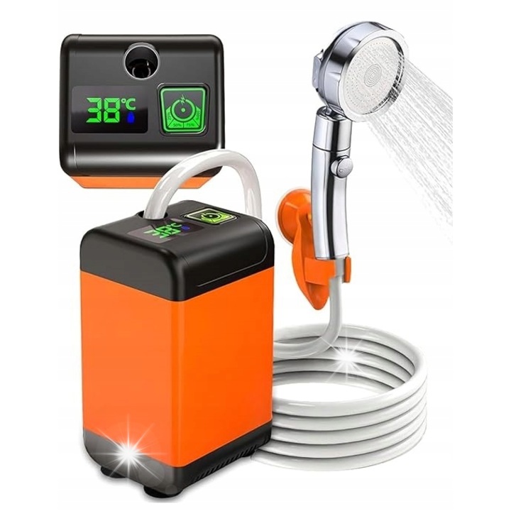 Dus turistic camping, 4800mAh, motor din cupru, display LED