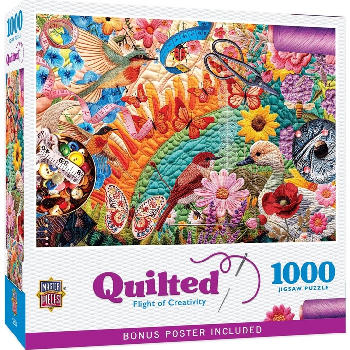 Puzzle 1000 darab, Quilted Flight of Creativity