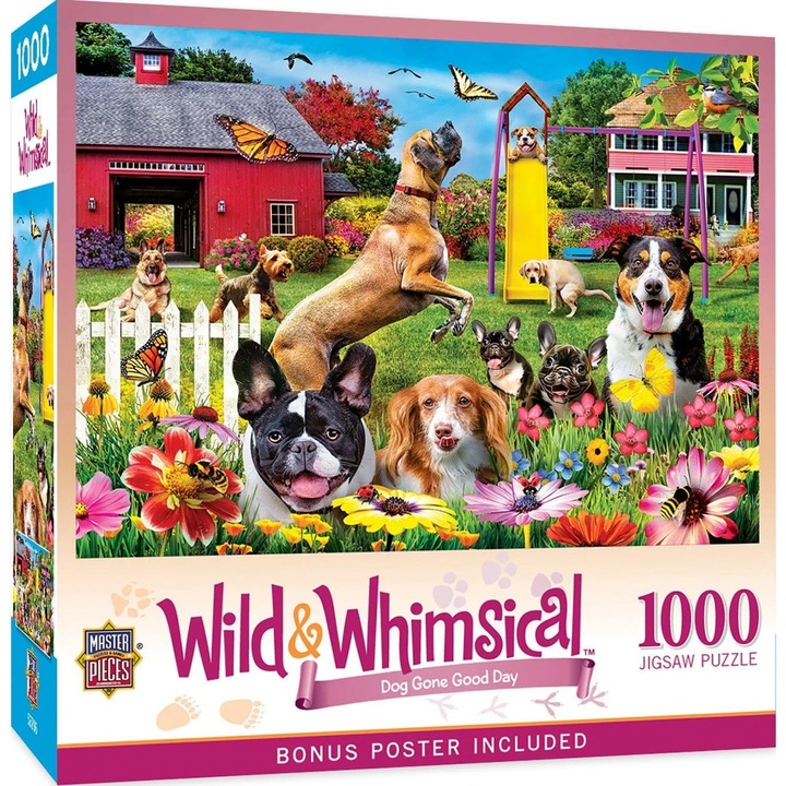 Puzzle 1000 darabos Wild & Whimsical Dog Gone Good Day