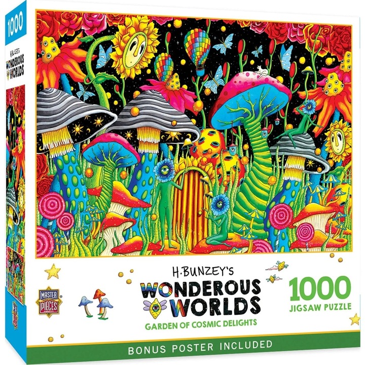 Puzzle 1000 darabos Wonderous Worlds Garden of Cosmic Delights