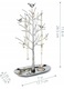 Stojak pentru bijuterii, design copac, metal, 18x8,5x29,5cm, multifunctional, decorativ