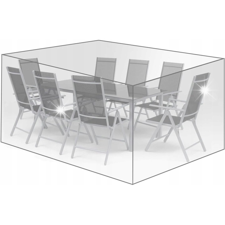 Защитно покривало за градински мебели, зелено, 250x210x90см, водоустойчиво, устойчиво на UV лъчи