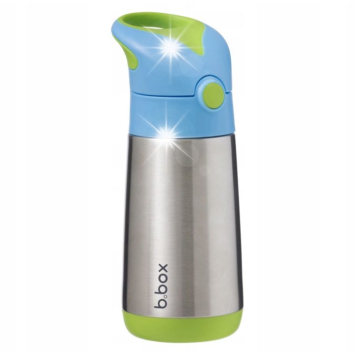 B.Box Ocean Breeze hőszigetelt kulacs, 350 ml, rozsdamentes acél, polipropilén, szilikon, 350 ml űrtartalommal