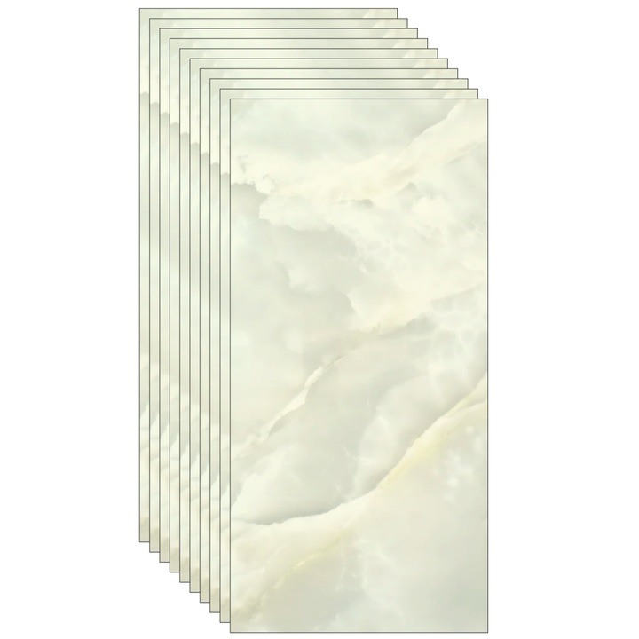 20 darab SDEPOT® tapétacsempe készlet, 2mm vastagság, 30x60cm méret, márvány utánzat, szürke BRD911