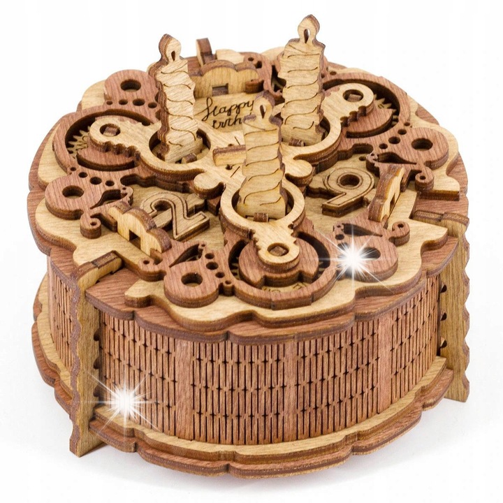 Puzzle 3D, Lamiglowka, Tort urodzinowy, 10-15 minute, din lemn, pentru 14 ani+