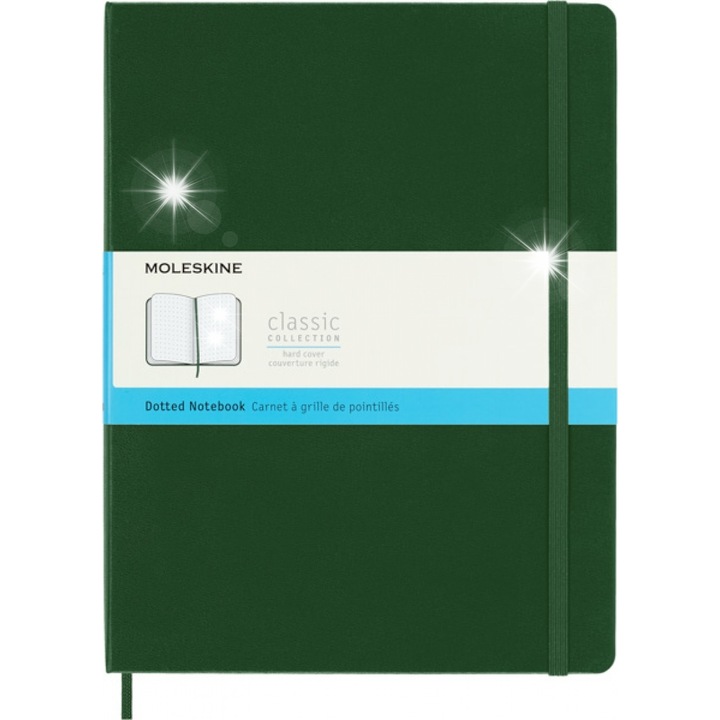 Caiet Classic XL, liniatura punctata, coperta tare, verde, 19x25cm, 192 pagini