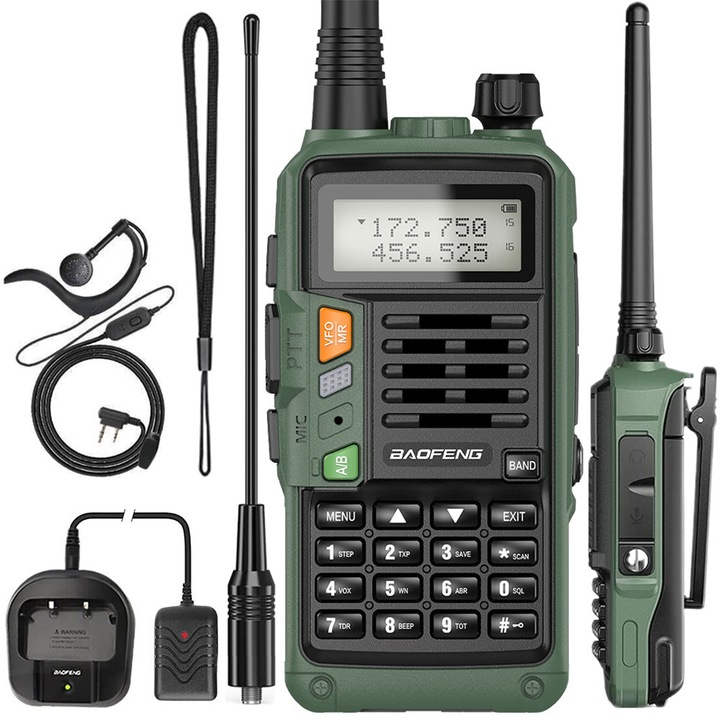 Statie radio, Baoefeng, 10W UV-S9 PLUS, UHF VHF, cu baterie 2800mAh