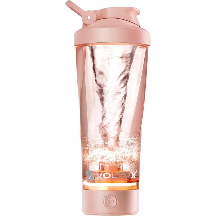 Elektromos mixer protein koktélokhoz, 700 ml, rózsaszín, modern design