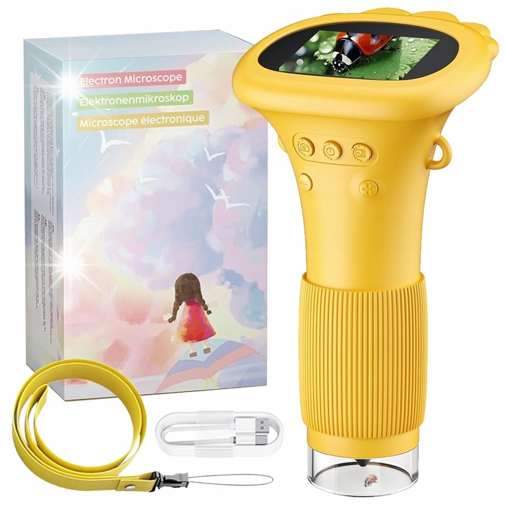 Microscop digital portabil, Bedee, 1000x, cu LED, USB, pentru copii