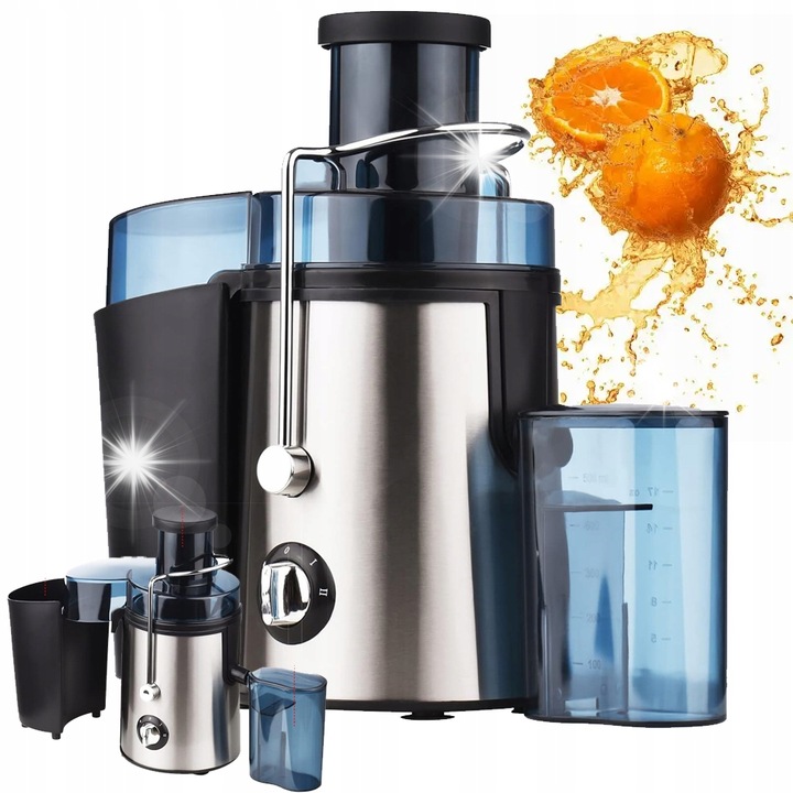 Sokovirowka Bedee 1000W 500ml 2 viteze, inox, argintie