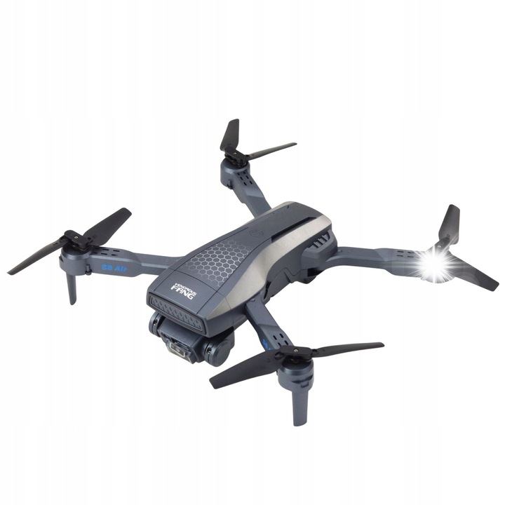 Dron Bemi LU50 AIR cu 2 camere HD, control prin aplicatie, negru-argintiu, set complet