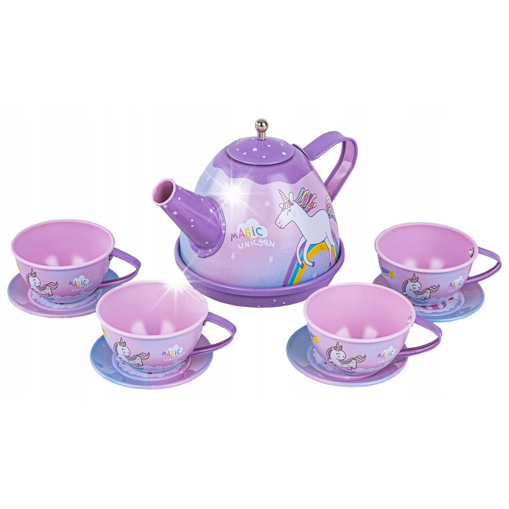 Set de ceai pentru copii Bemi Toys, servicii de cafea, 2 cani, cu valiza, multicolor