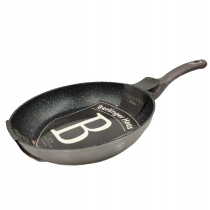 Berlinger Haus serpenyő 28 cm, tapadásmentes gránit, modern design, fekete