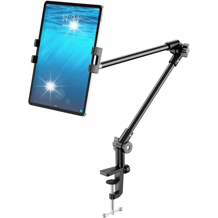 Stativ pentru tableta, 27 inch, reglabil, compatibil cu dispozitive 4,7"-13", montare birou