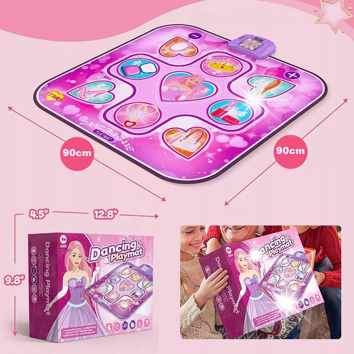 Saltea muzicala interactiva pentru copii, 5 moduri de joc, Bluetooth, multicolor