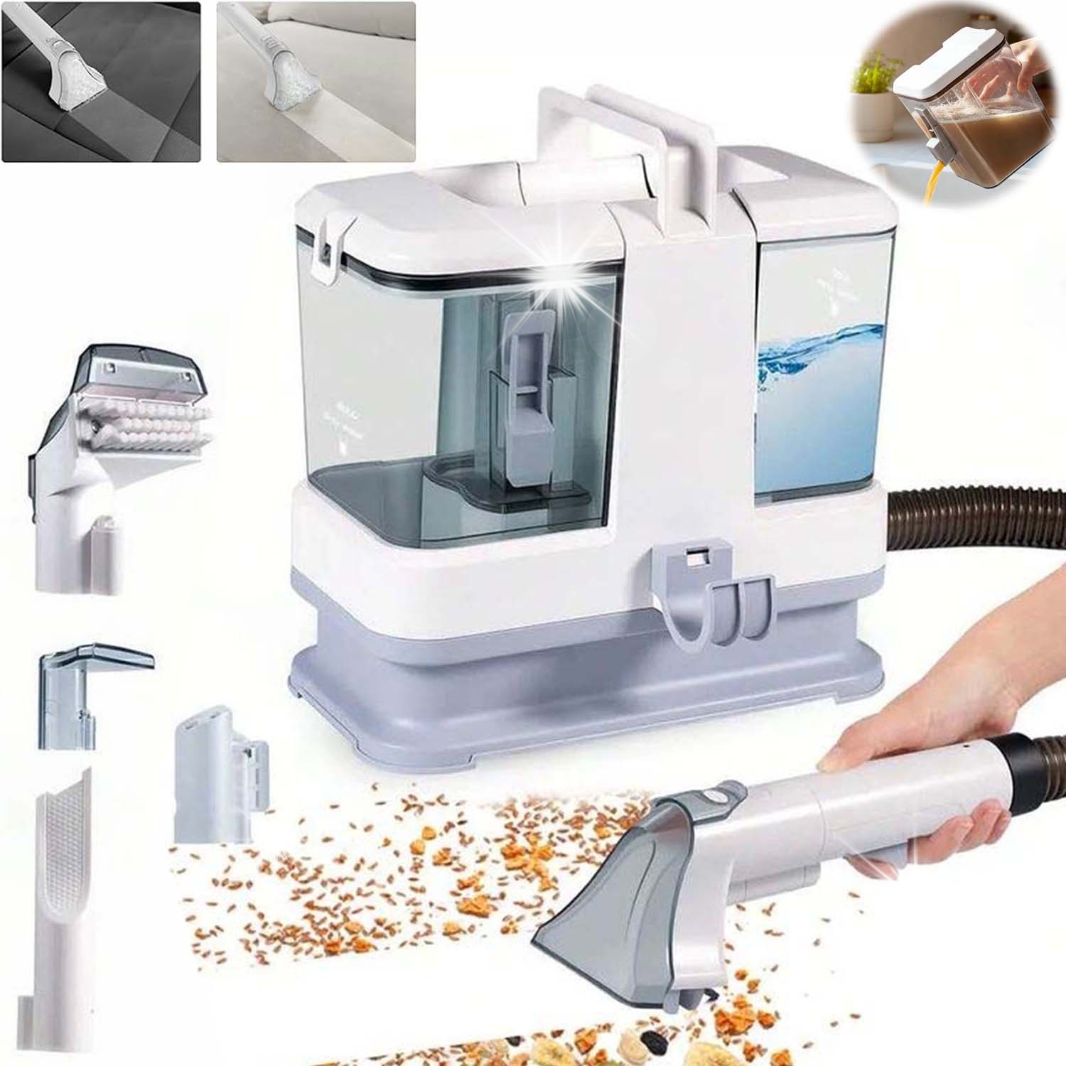 Aspirator pentru tapiterie, 11 KPA, cu 4 duze, umed si uscat
