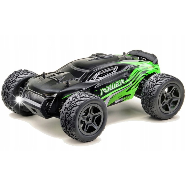 Masinuta RC Truggy, Absima, 1:14, 4WD, viteza 36 km/h, negru/verde, dimensiuni 292x210x126mm, set complet