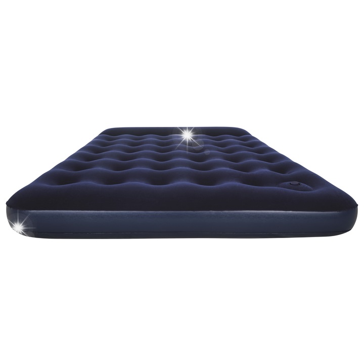 Materac dmuchat cu pompa Bestway 203x152x28cm, 2 persoane, granat, cu perna integrata
