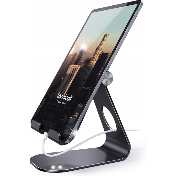 Suport tableta, Lamicall, aluminiu, 5-13 inch, design portabil, reglabil