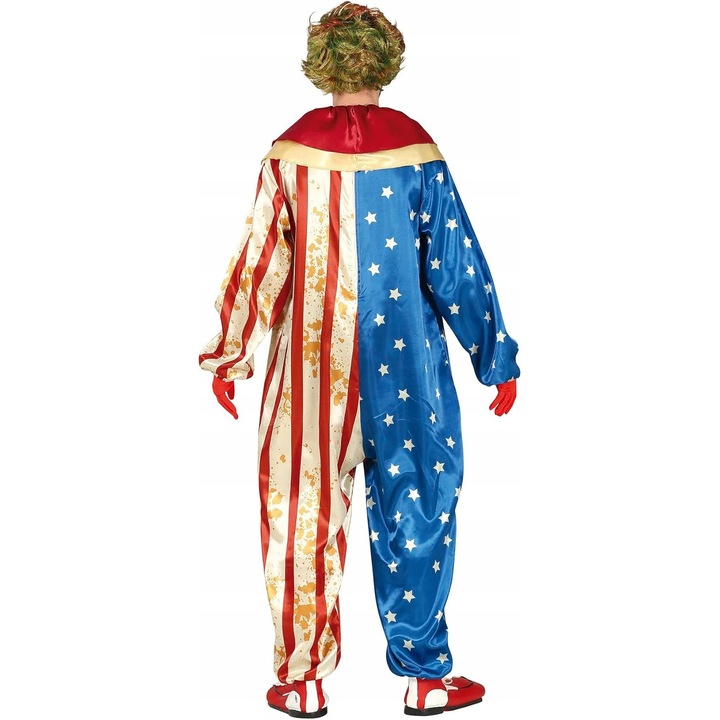 Costum de clown american, ideal pentru balul de carnaval, marimea XL
