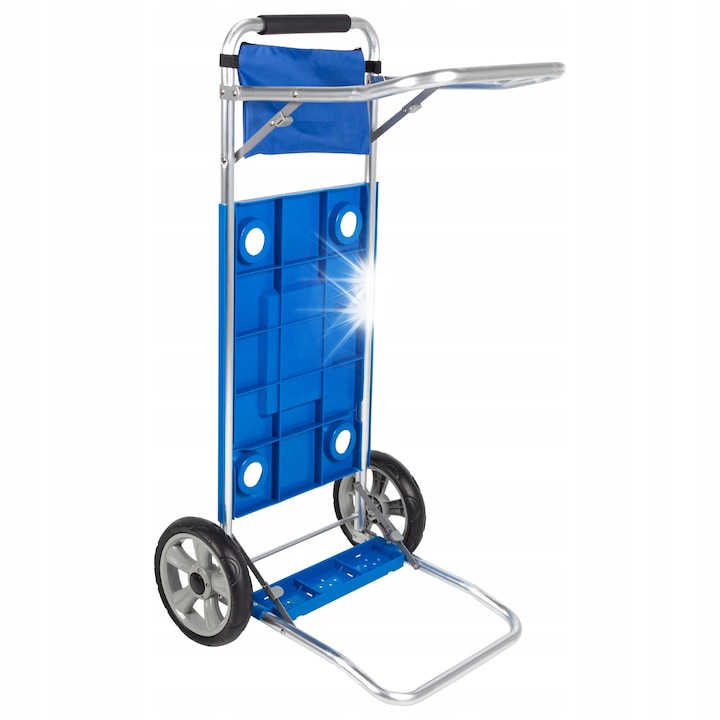 Сгъваема количка 2 в 1 Aktive за плаж и къмпинг, 52x47x100см, 30кг, колела 23см