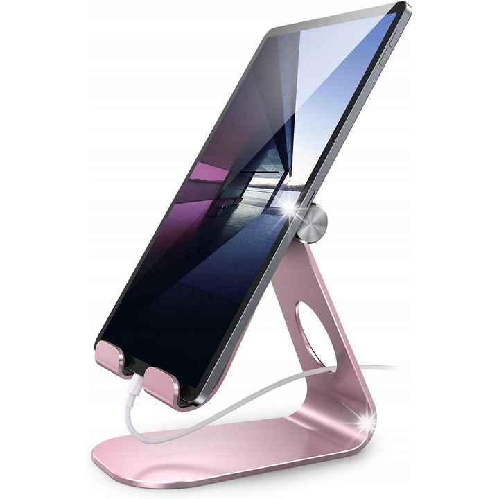 Suport tableta Lamicall, aluminiu, 5-13 inch, design portabil, reglabil