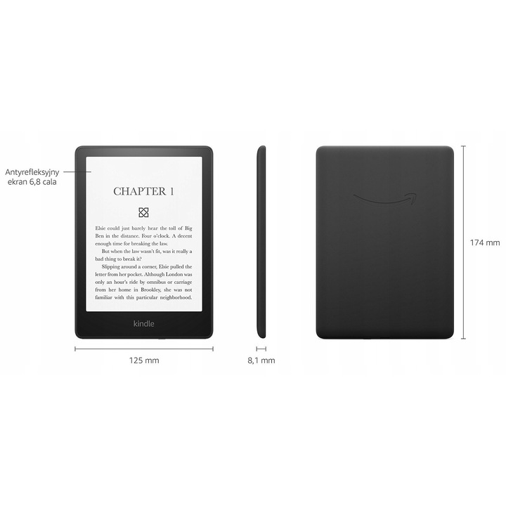 Cititor eBook Amazon Kindle Paperwhite 5, 16GB, ecran 6,8", waterproof, culoare neagra
