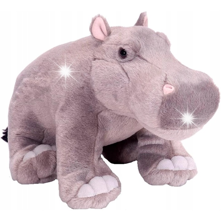 Jucarie de plus, hipopotam, 30cm, multicolor, set pentru copii si adulti