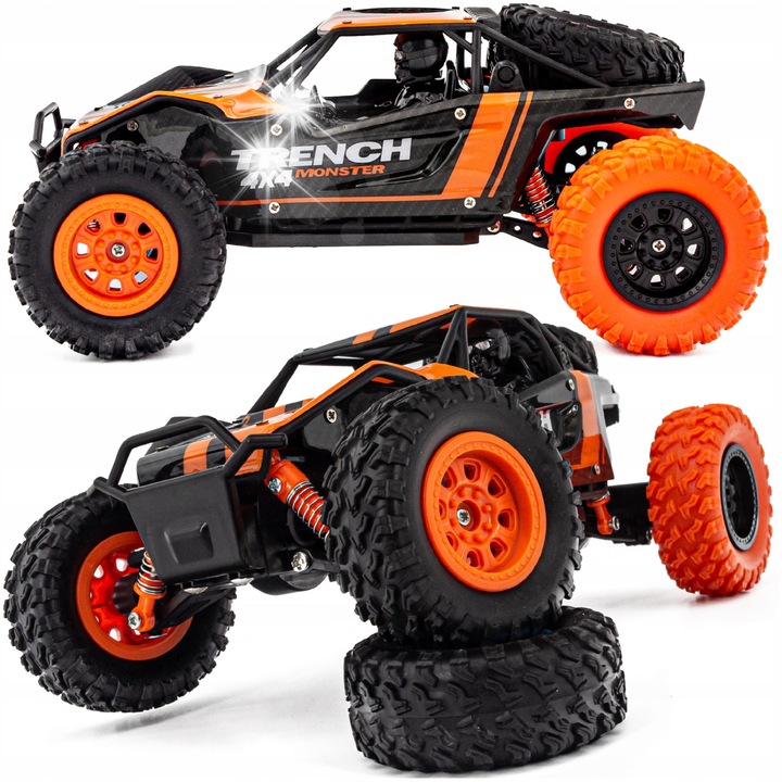 Masinarc remote control 4x4 Artelo Desert Truck, portocalie, 21,1x14x9,5cm, set complet