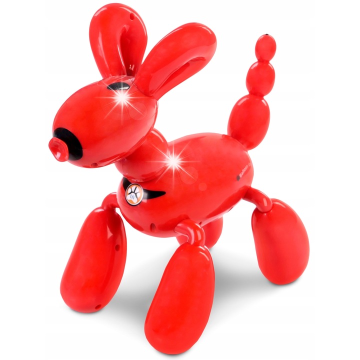 Robot de jucarie interactiv Artyk, caine balon, rosu, cu telecomanda, programabil, set complet