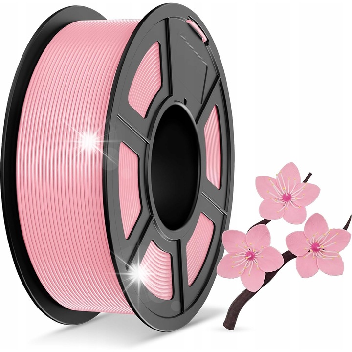 Filament PLA 1,75mm, 1kg, roz, pentru imprimante 3D, set 1 rola