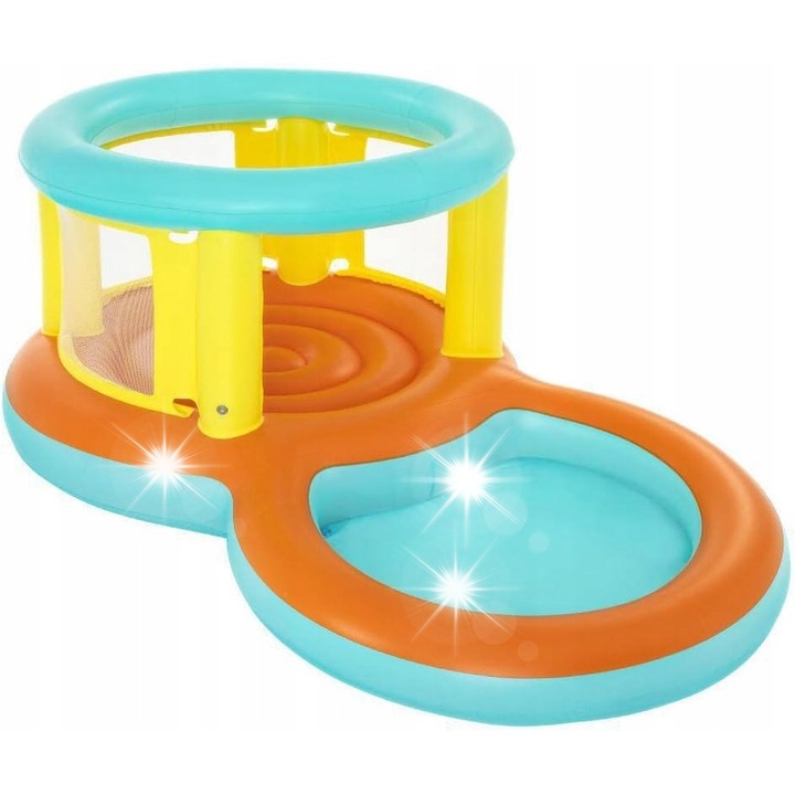 Felfújható gyermekmedence, 102x142x239cm, narancssárga-kék, 70 literes űrtartalom, készlet 2 felhasználó számára